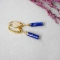 Kolczyki wiszące Jaspisem Royal Blue w srebrze