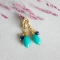 Pozłacane Kolczyki Blue Balance – turkus, lapis lazuli