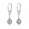 isilver - kolczyki MINI bigle angielskie - labradoryt fasetowany.webp