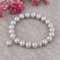 Bransoletka z pereł Swarovski Colors of Pearl 8mm - Pastel Grey